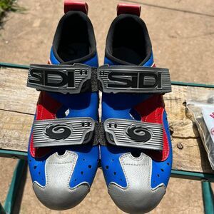 SIDI T-1 Triathlon Road Cycling Shoes EU 38.5 Womens 7.5 SPD Adapters